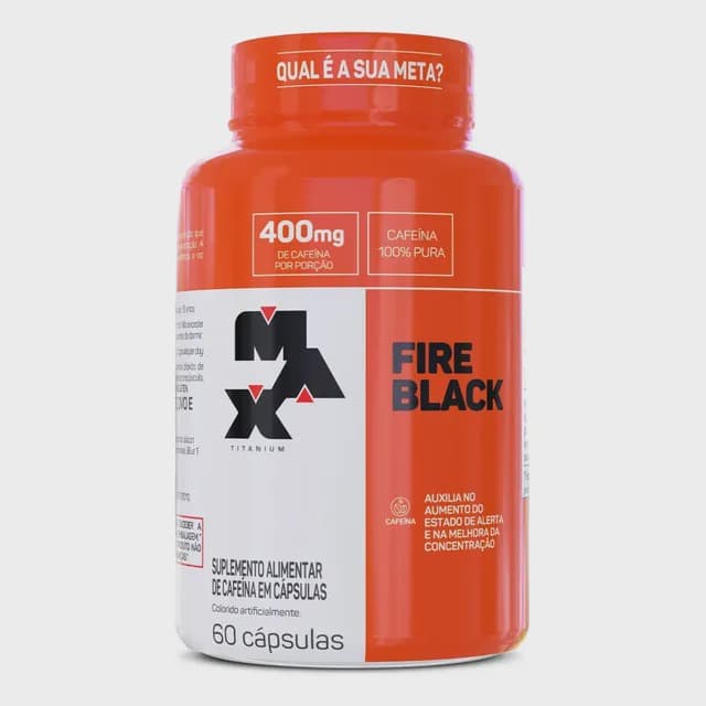 Fire Black 60 cápsulas de cafeína pura