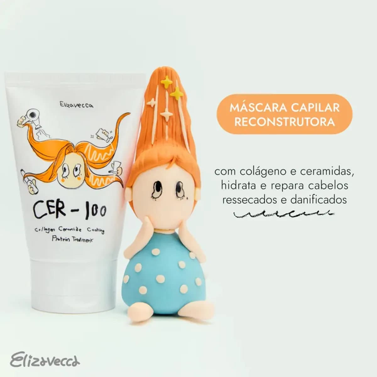 Máscara Capilar Elizavecca Colágeno Ceramidas Cer-100 100ml